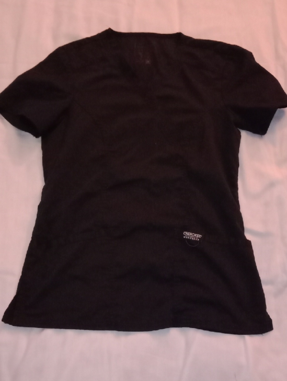 Cherokee Workwear Women's Black Short Sleeve Medical Scrub Top
